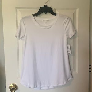 Planet gold solid white shirt. Size small